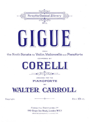 Book cover for Gigue in A (Corelli)