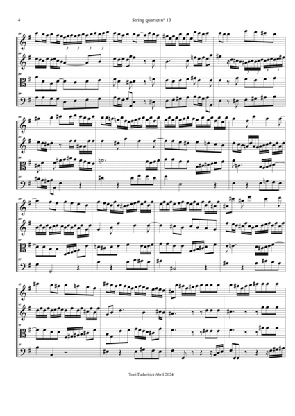 String quartet nº13 (arrangement of Domenico dall'Oglio violin sonata Op.1 nº12) image number null