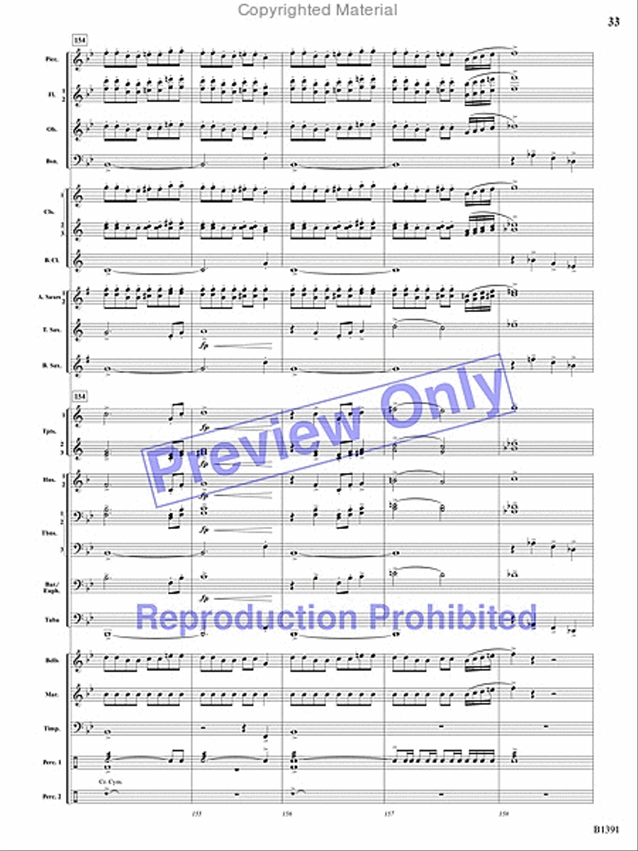 Sunburst Concert Band scores gallery preview page 32