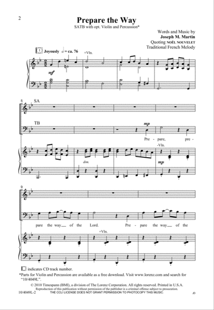 Prepare the Way 4-Part scores gallery preview page 3