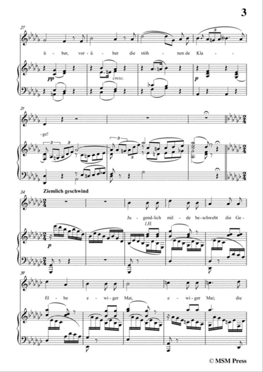 Schubert-Elysium,D.584,in D flat Major,for Voice&Piano Voice scores gallery preview page 5