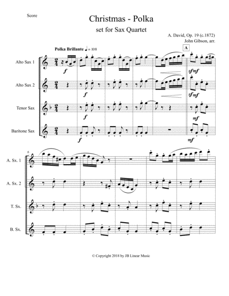 Christmas Polka for Sax Quartet image number null