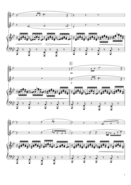 "Ave Maria" Pianotrio, (Bdur) Piano trio, violin duet image number null