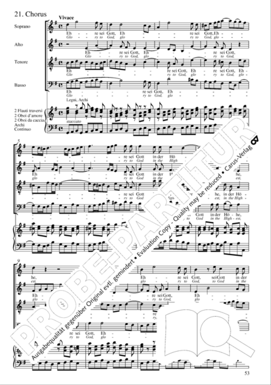 Christmas oratorio (Weihnachtsoratorium, Teile I-III) 4-Part scores gallery preview page 58