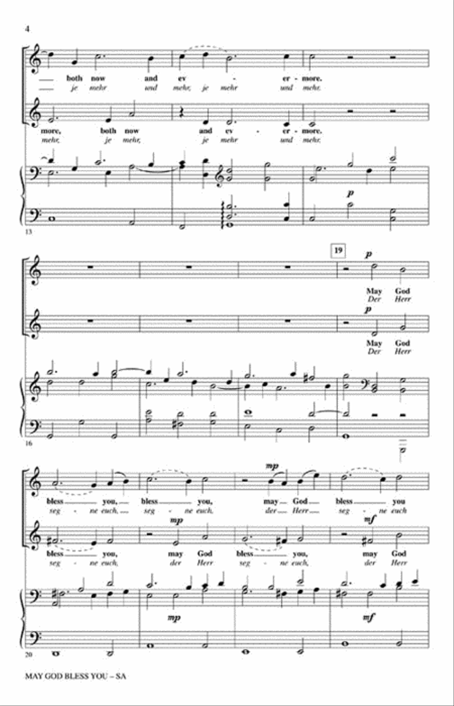 May God Bless You (Der Herr segne euch) SA scores gallery preview page 3
