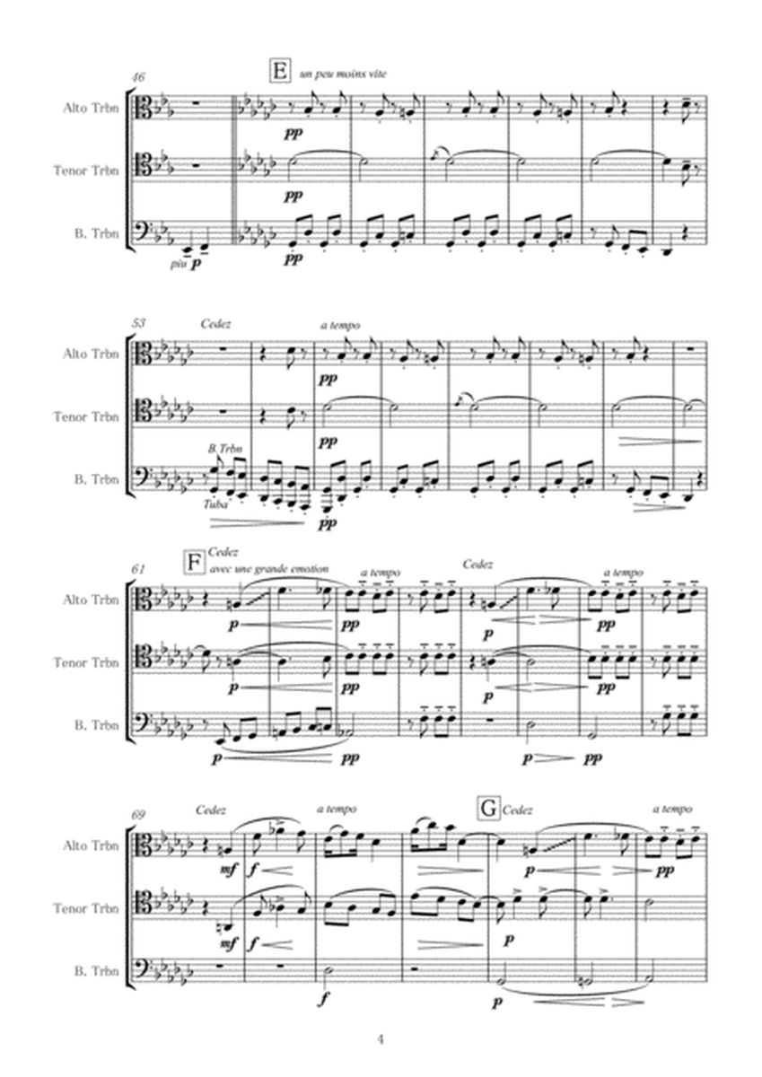 Golliwogg's Cakewalk from Children's Corner for Low Brass Trio (3 Trombones or 2 trombones and Tuba) image number null