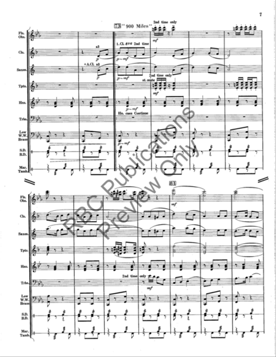 Riding The Rails (Score) Concert Band scores gallery preview page 8