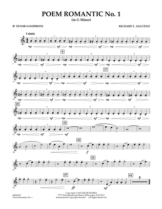 Poem Romantic No. 1 (in G Minor) - Bb Tenor Saxophone