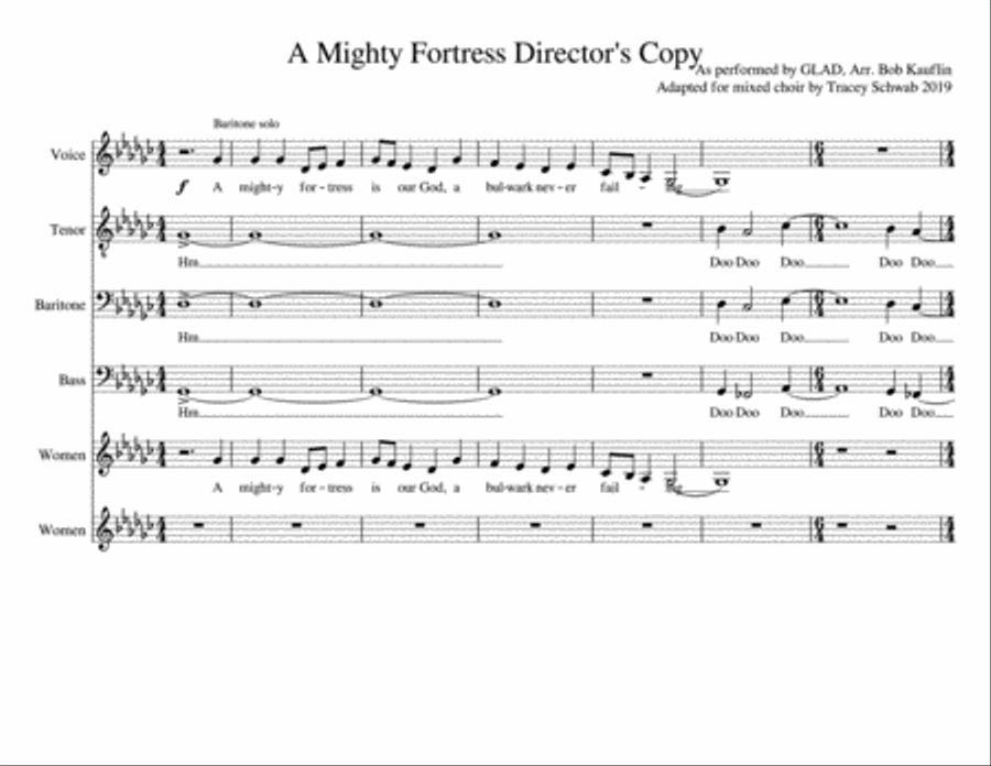 Mighty Fortress TTBB scores gallery preview page 1