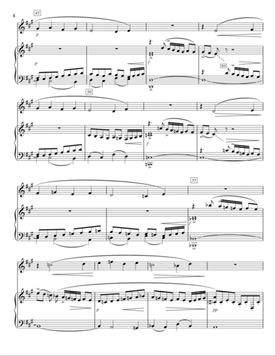 Fauré - Pavane op.50, for Flute and Piano Flute Solo scores gallery preview page 4