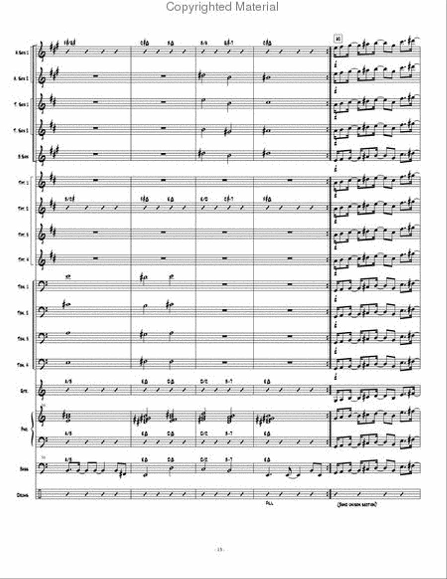 New Beginning, A Jazz Ensemble scores gallery preview page 16