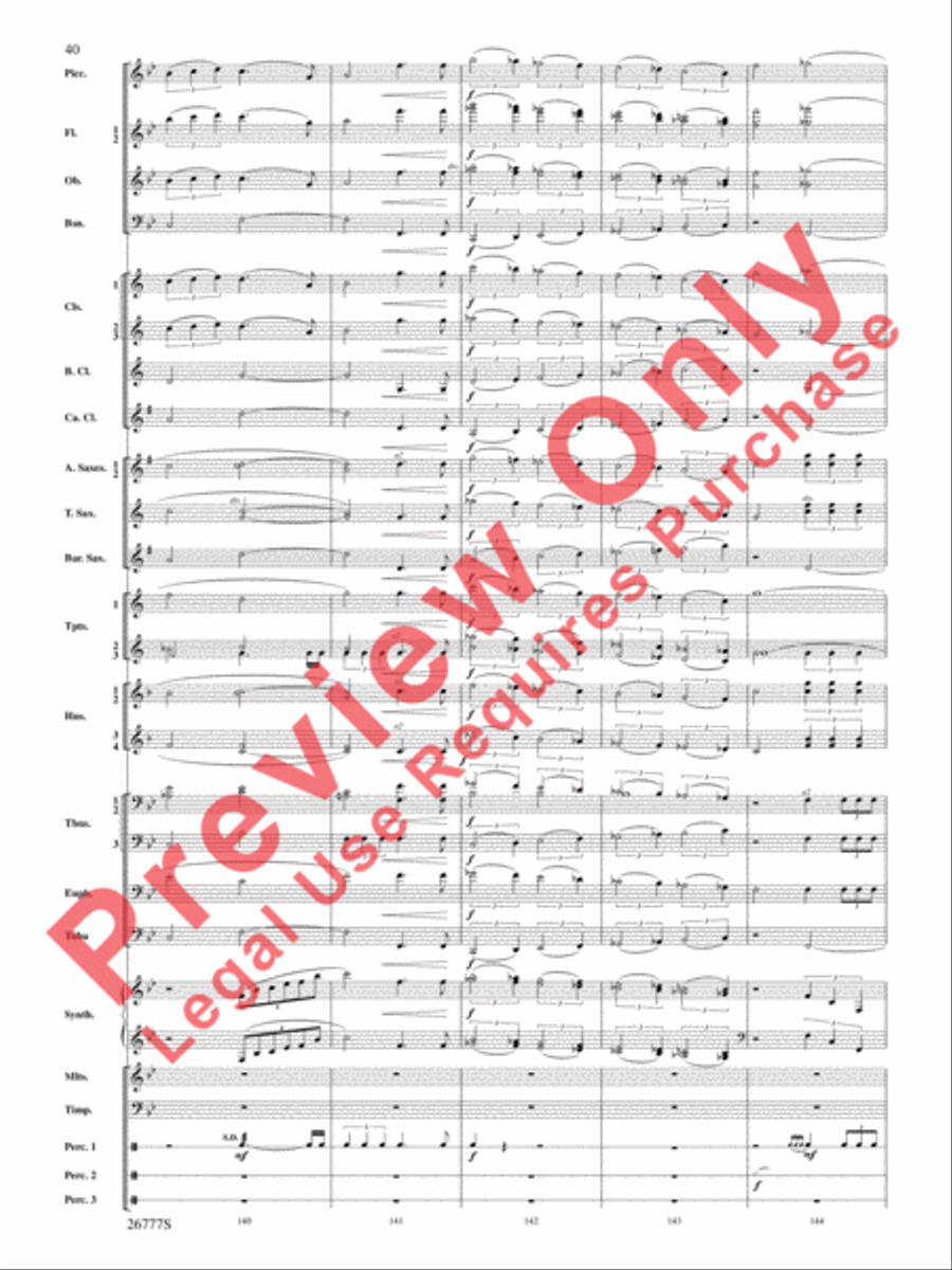 Soaring with John Williams Concert Band scores gallery preview page 41