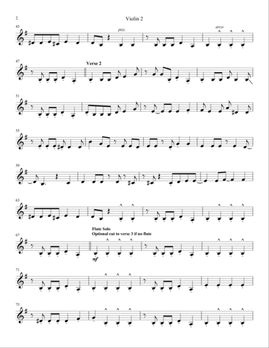 Loco (arr. John O'Hara) - Violin 2 String Quartet scores gallery preview page 2