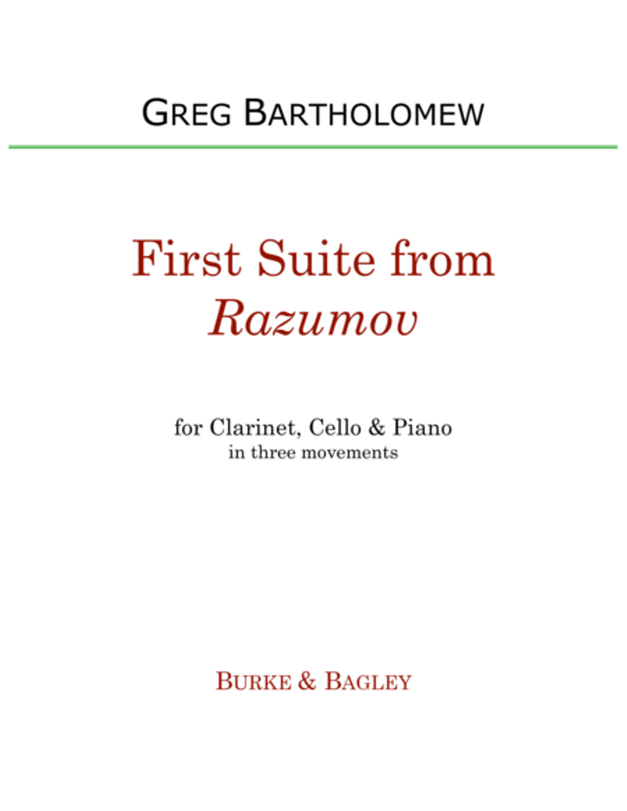 First Suite from Razumov for clarinet trio Clarinet Trio scores gallery preview page 1