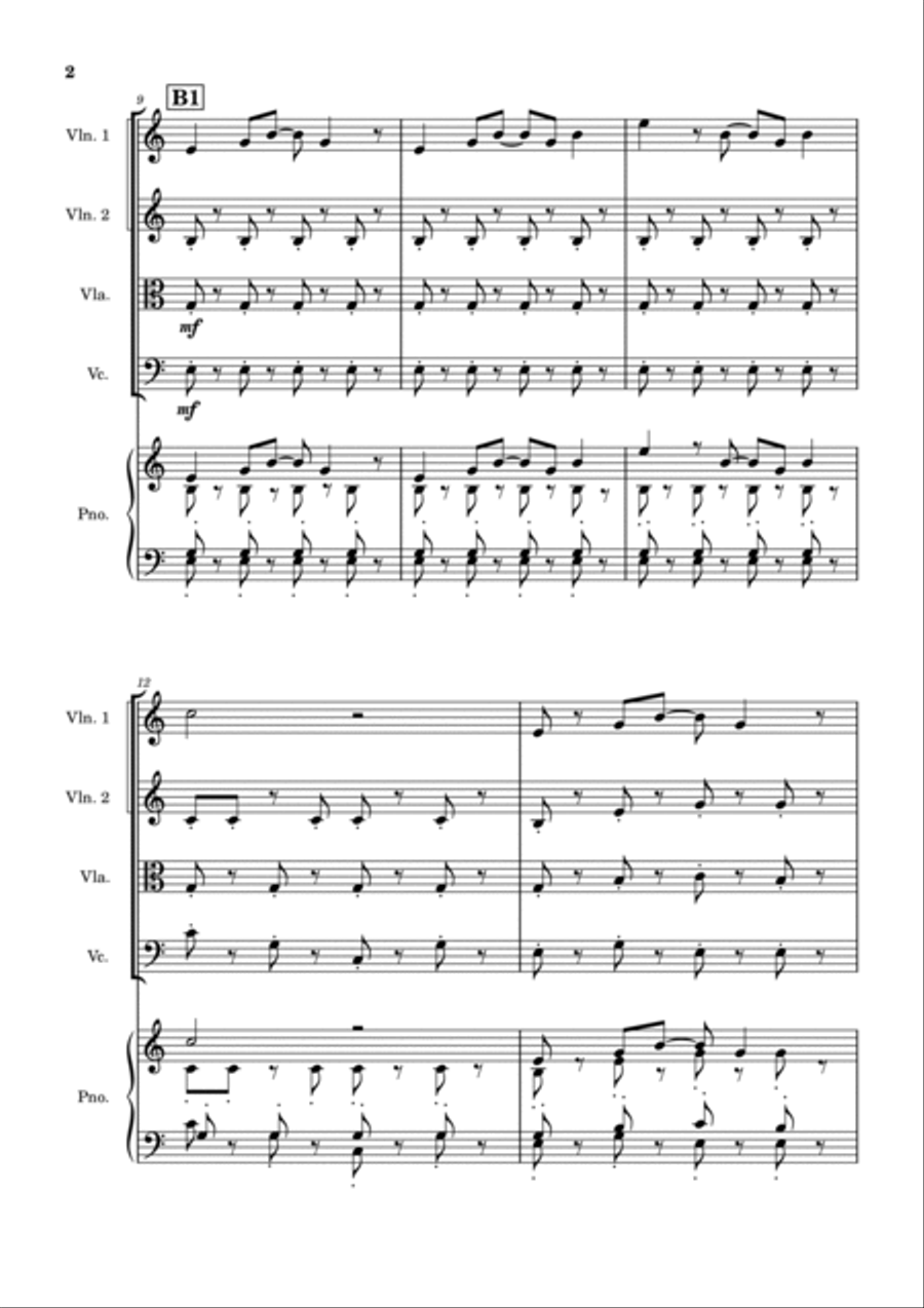 City Bustle String Quartet scores gallery preview page 2