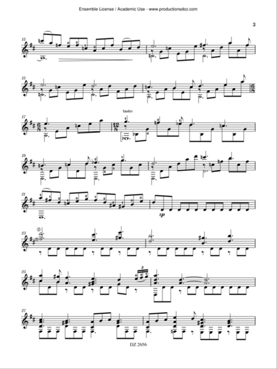 Sonatina Classical Guitar scores gallery preview page 3