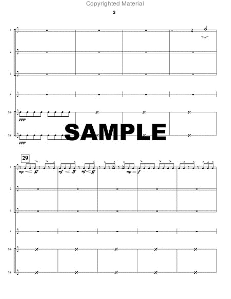 Taiko Percussion Ensemble scores gallery preview page 4