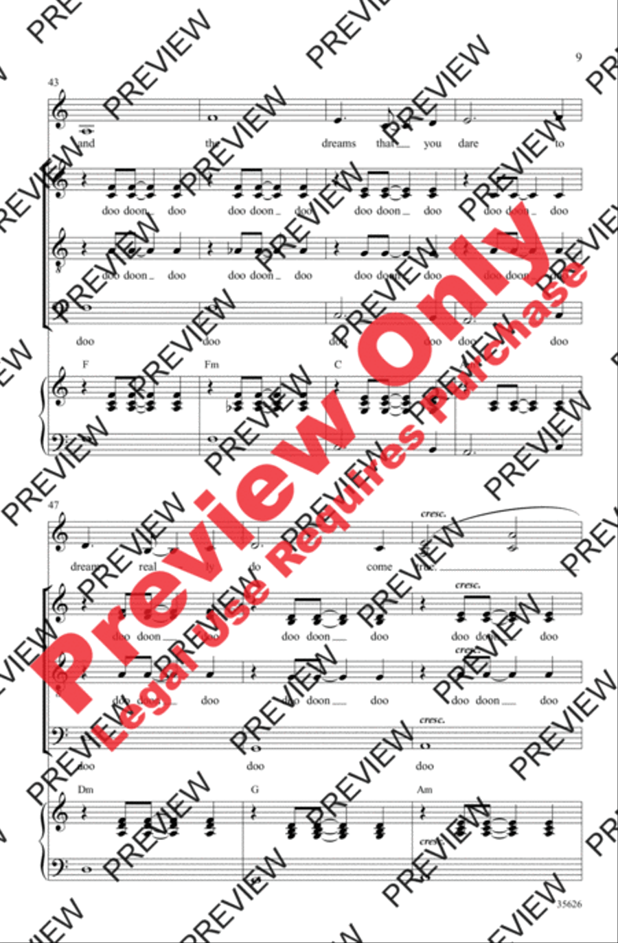 Over the Rainbow Over the Rainbow 4-Part scores gallery preview page 9