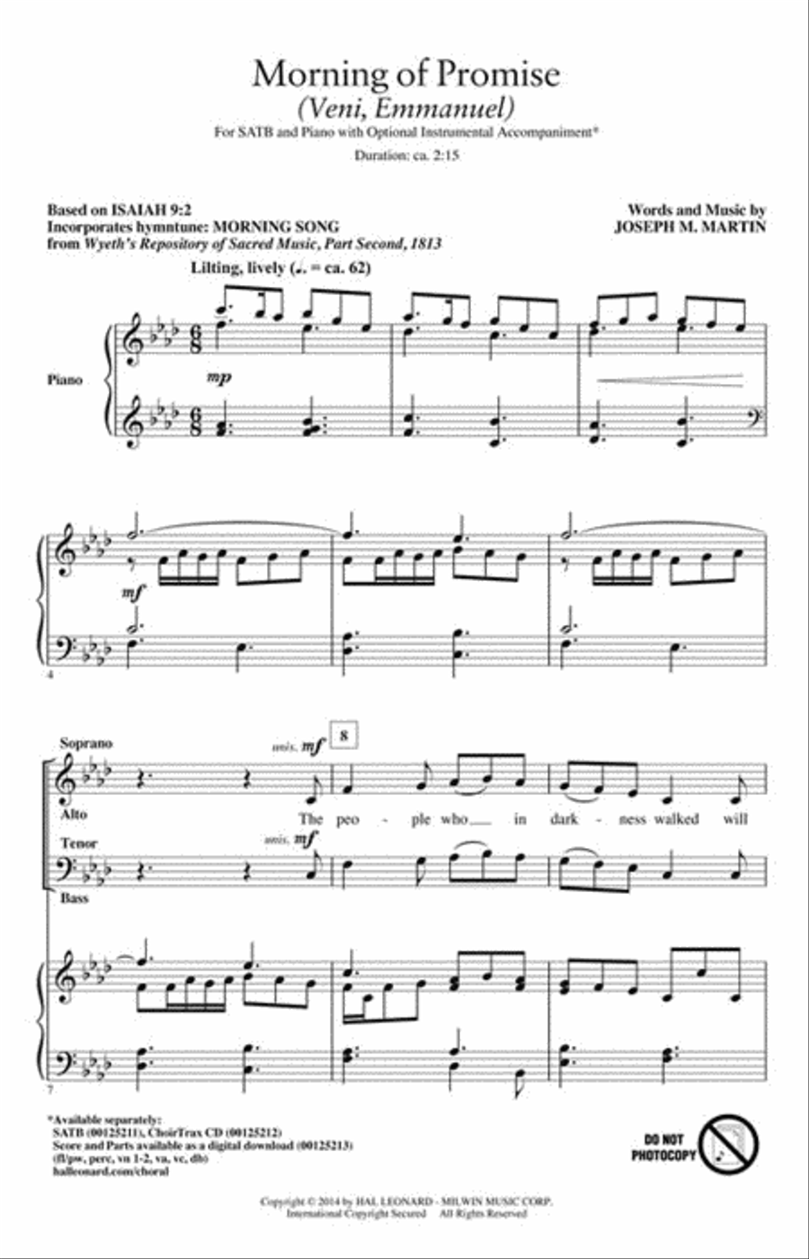 Morning of Promise Morning of Promise 4-Part scores gallery preview page 2