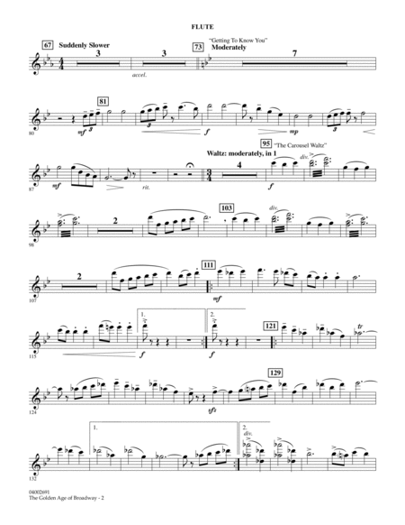 The Golden Age Of Broadway - Flute by Richard Rodgers Concert Band - Digital Sheet Music
