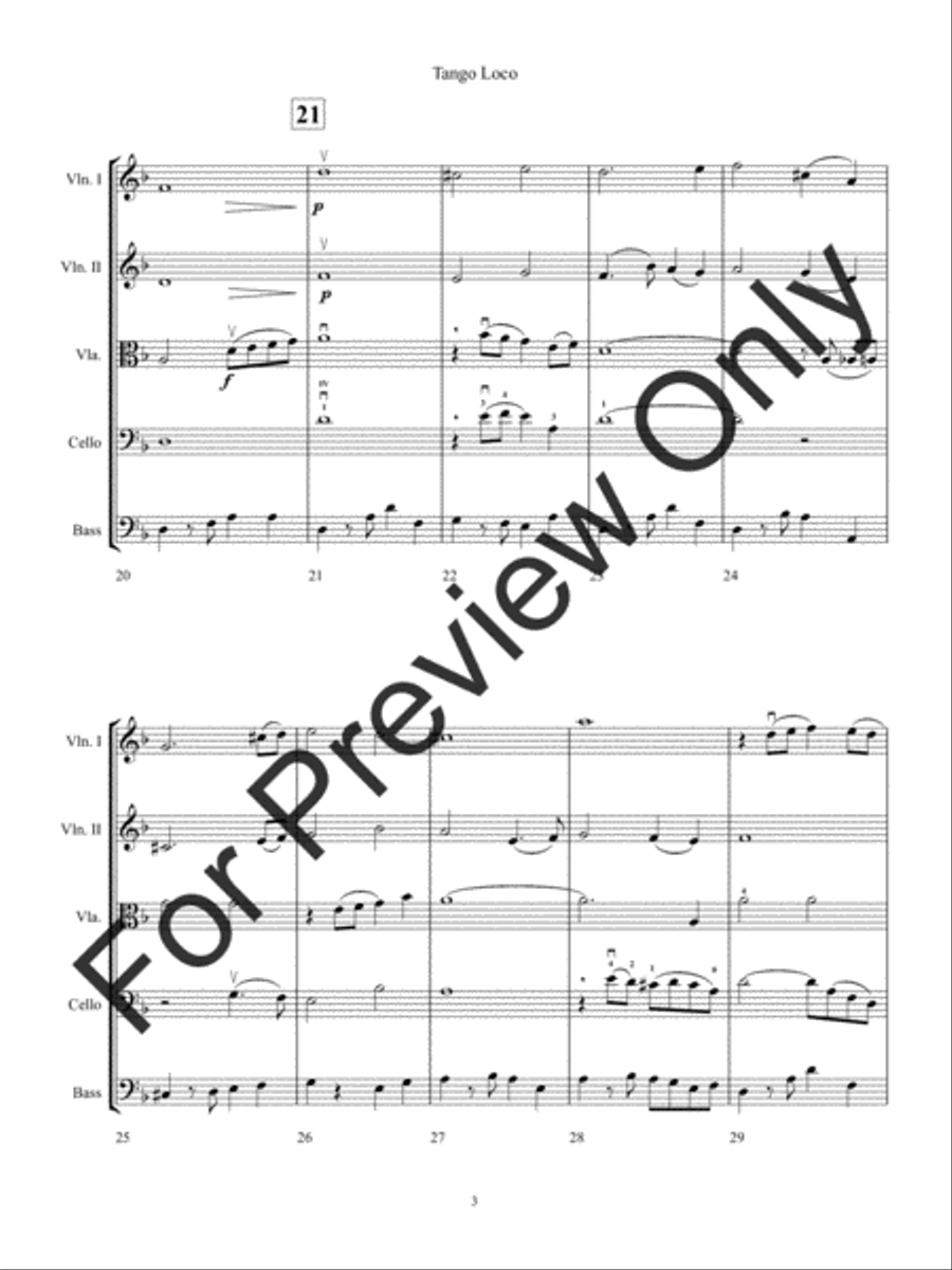 Tango Loco Tango Loco String Orchestra scores gallery preview page 6