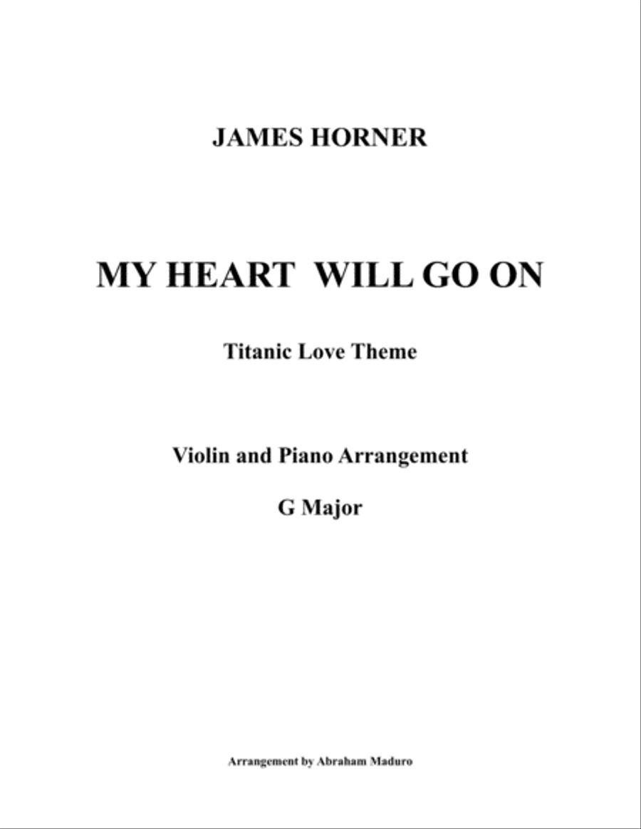 My Heart Will Go On (Love Theme from Titanic) Violin Solo scores gallery preview page 1