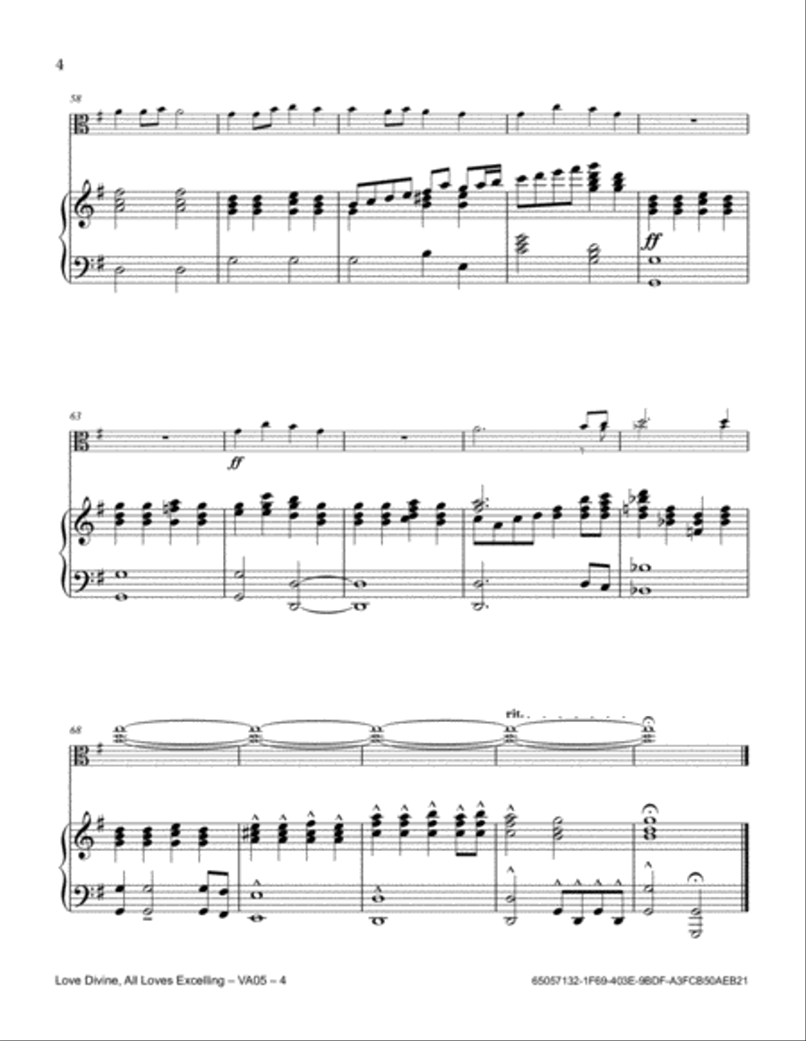 Love Divine, All Loves Excelling Viola scores gallery preview page 4