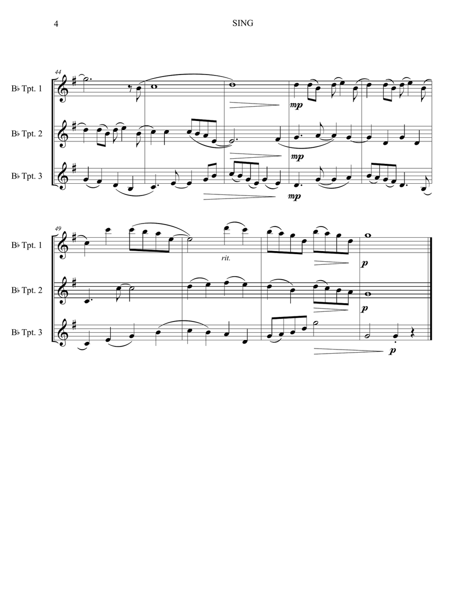 Sing Brass Ensemble scores gallery preview page 4