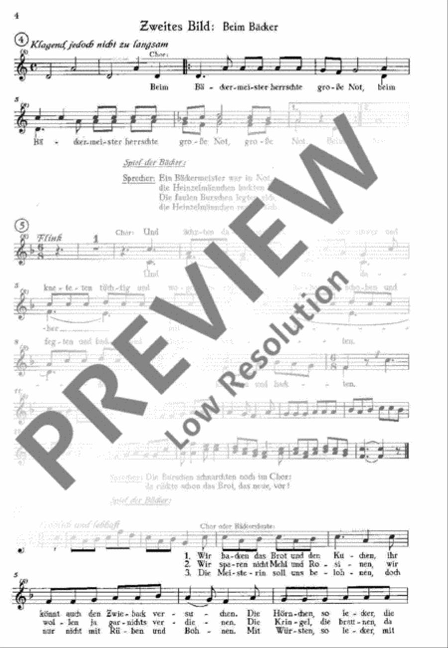 Die Heinzelmännchen Die Heinzelmännchen Children's Choir scores gallery preview page 5