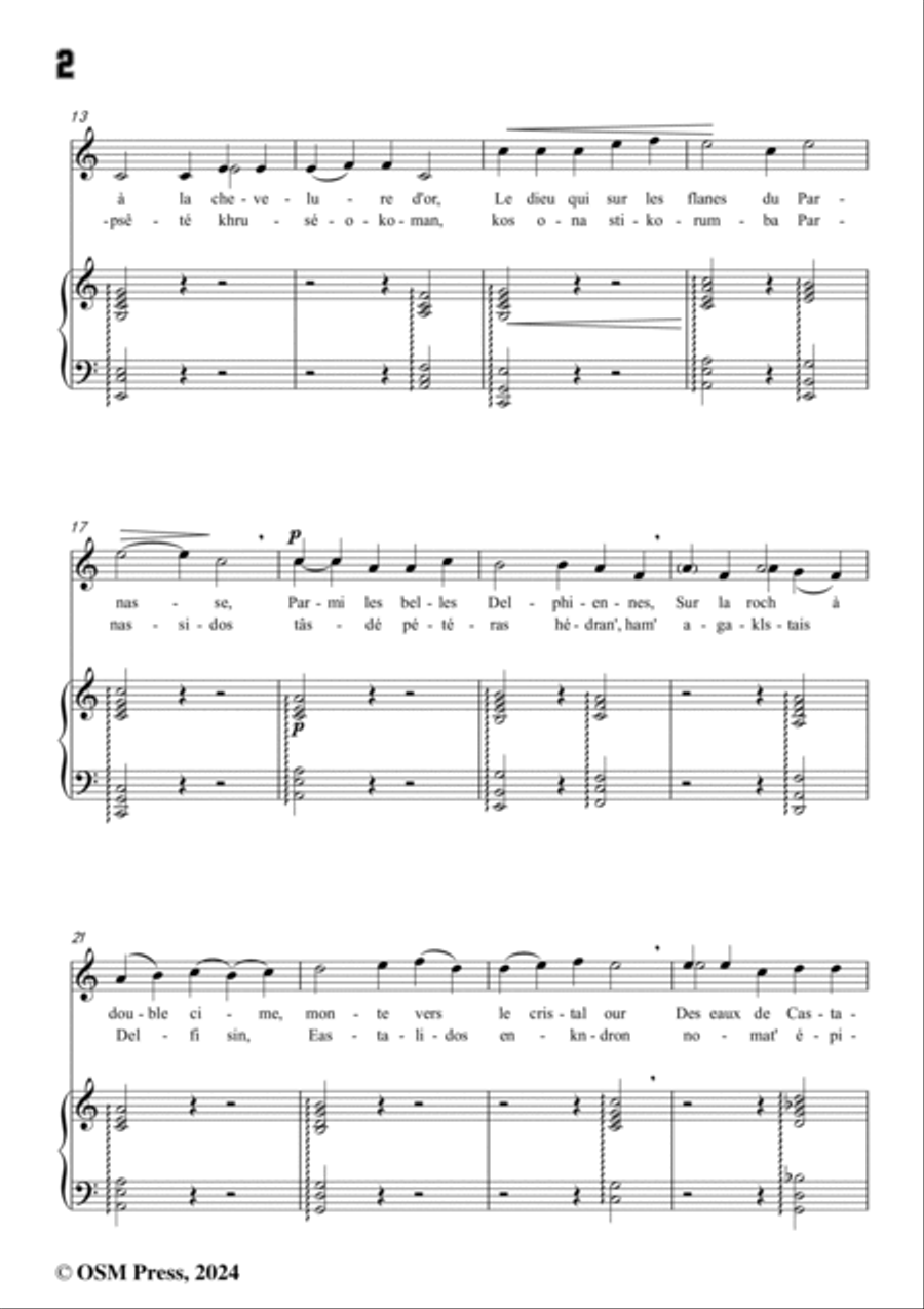 G. Fauré-Hymne à Apollon,in a minor,Op.63 Voice scores gallery preview page 4