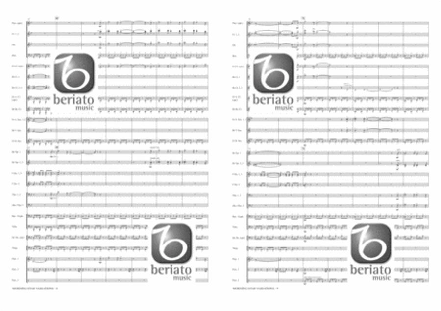 Morning Star Variations Concert Band scores gallery preview page 6
