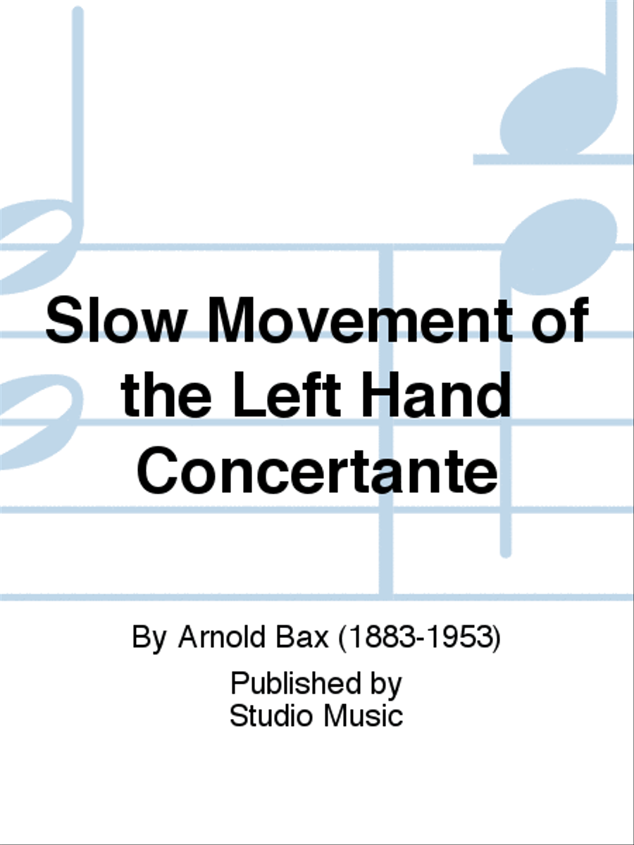 Slow Movement of the Left Hand Concertante Piano Solo scores gallery preview page 1