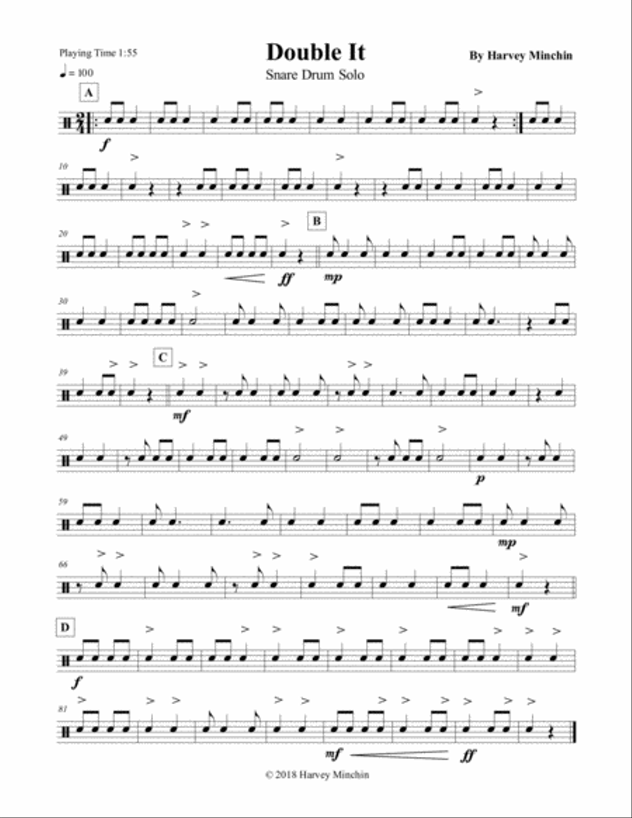 Double It Drum Set scores gallery preview page 1