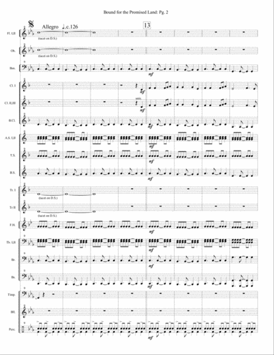 Bound for the Promised Land Concert Band scores gallery preview page 2