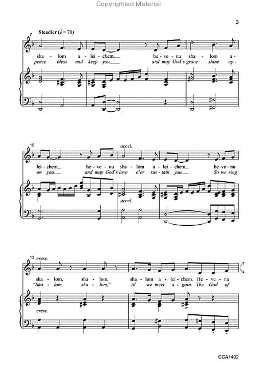 Hevenu Shalom Aleichem 2-Part scores gallery preview page 3