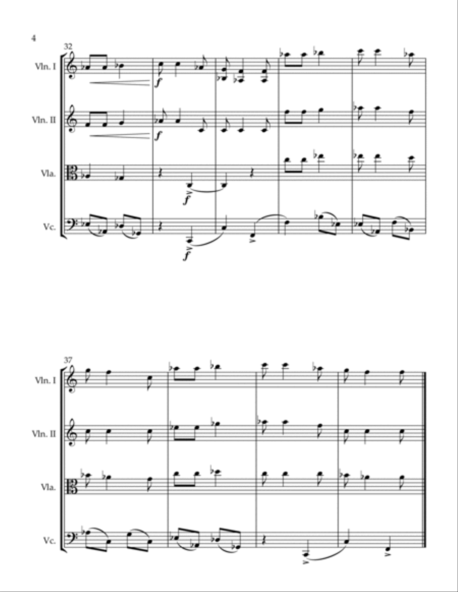 3 Quartets High Spirits Sad Tale Canon String Quartet scores gallery preview page 4