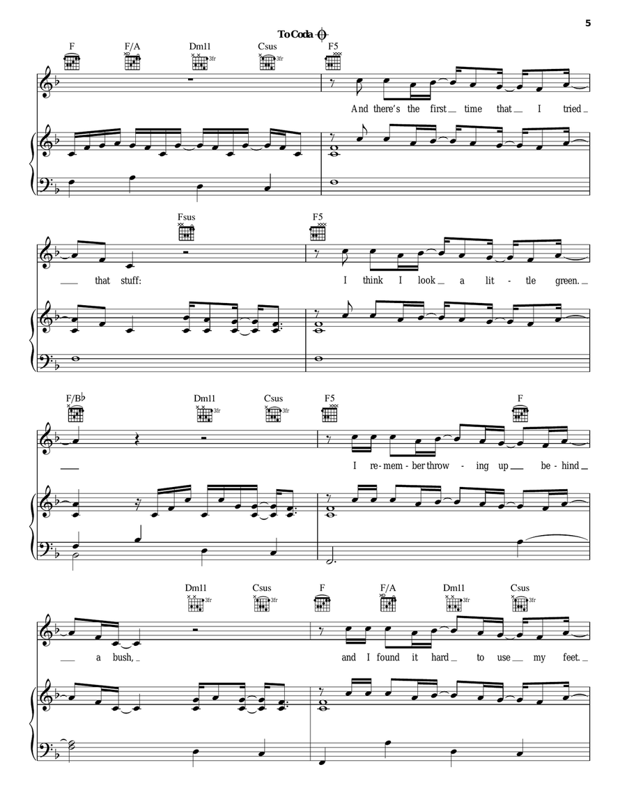 Photograph Photograph Piano, Vocal, Guitar scores gallery preview page 5
