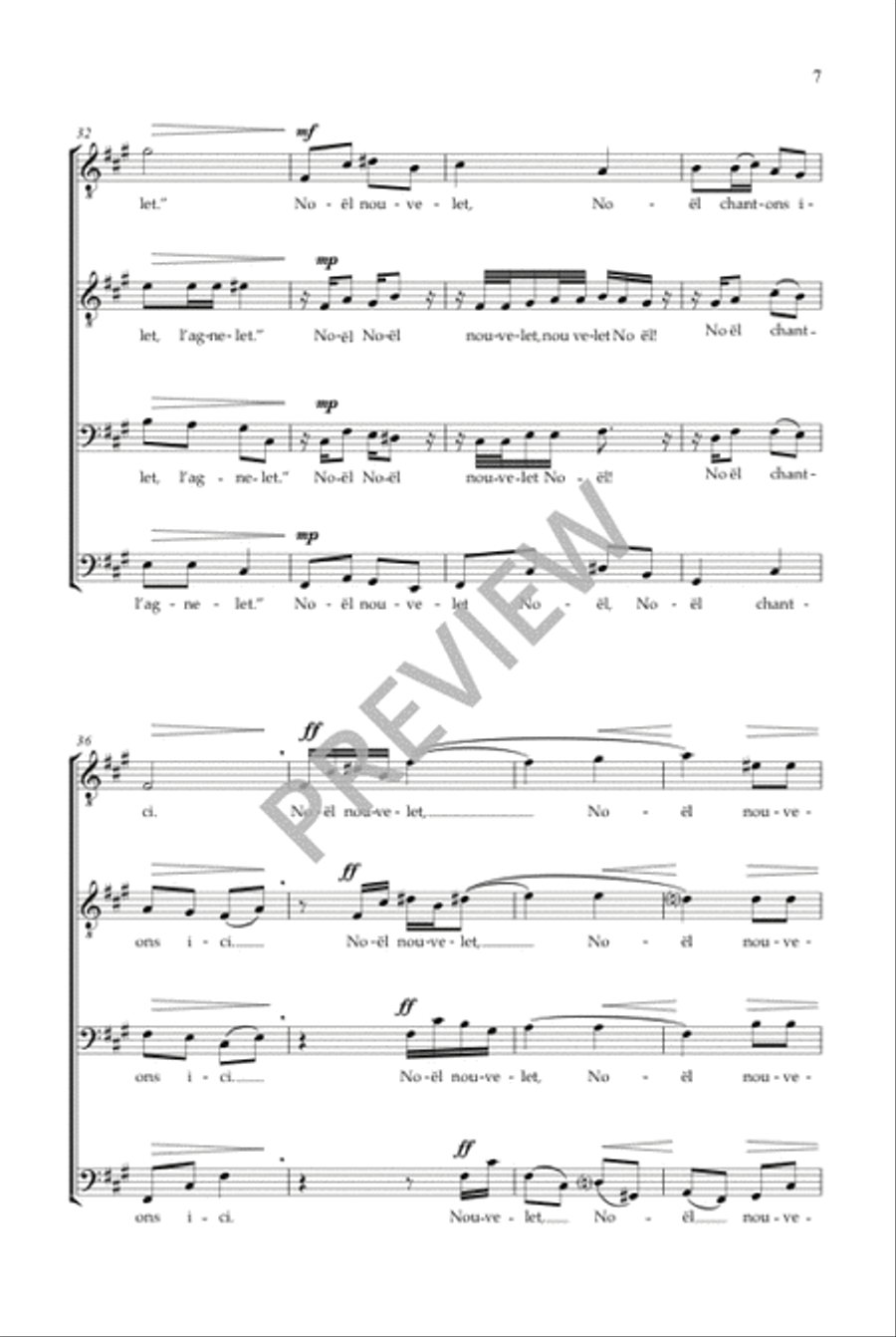 Noel nouvelet (TTBB) Noel nouvelet (TTBB) TTBB scores gallery preview page 8