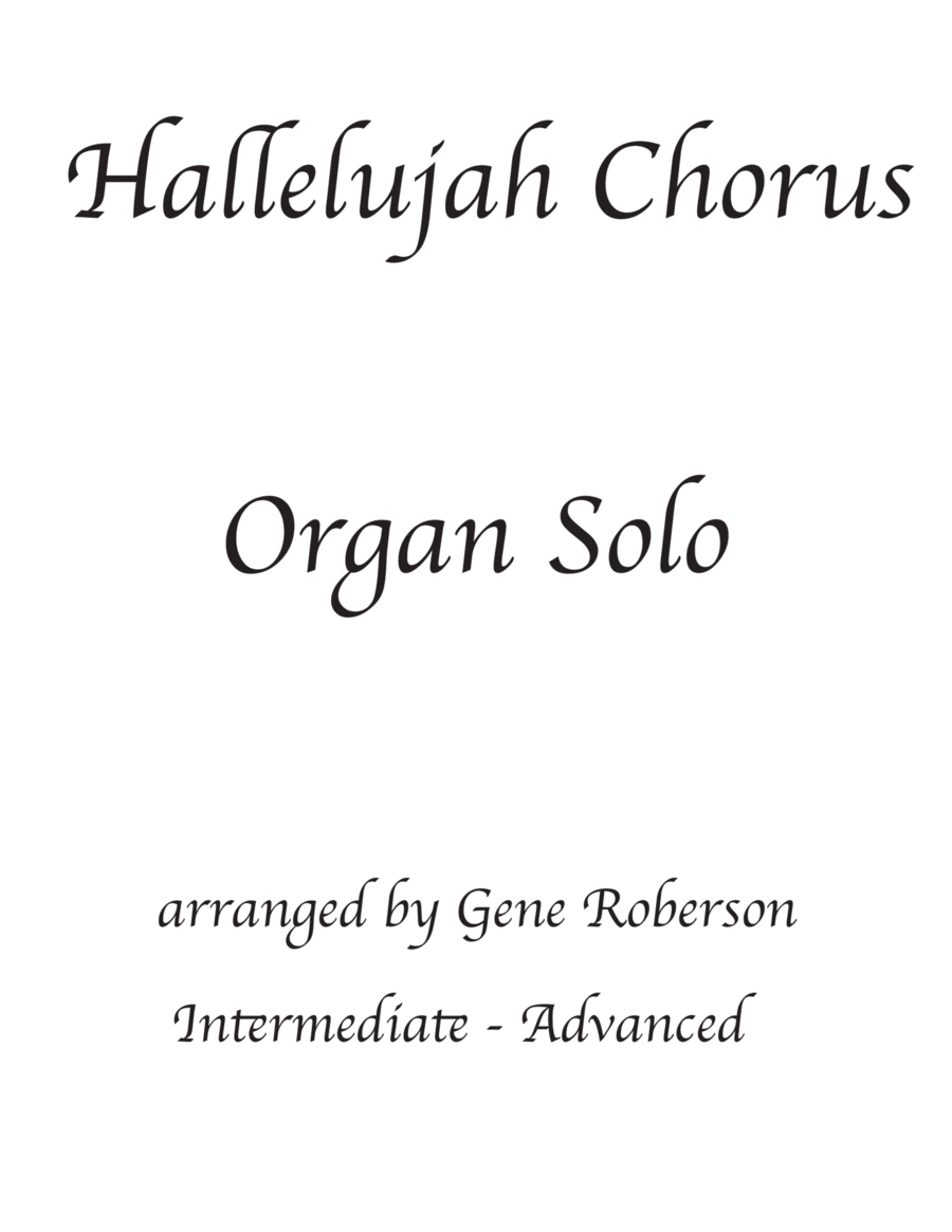 Hallelujah Chorus Organ in D Intermediate Choir scores gallery preview page 1