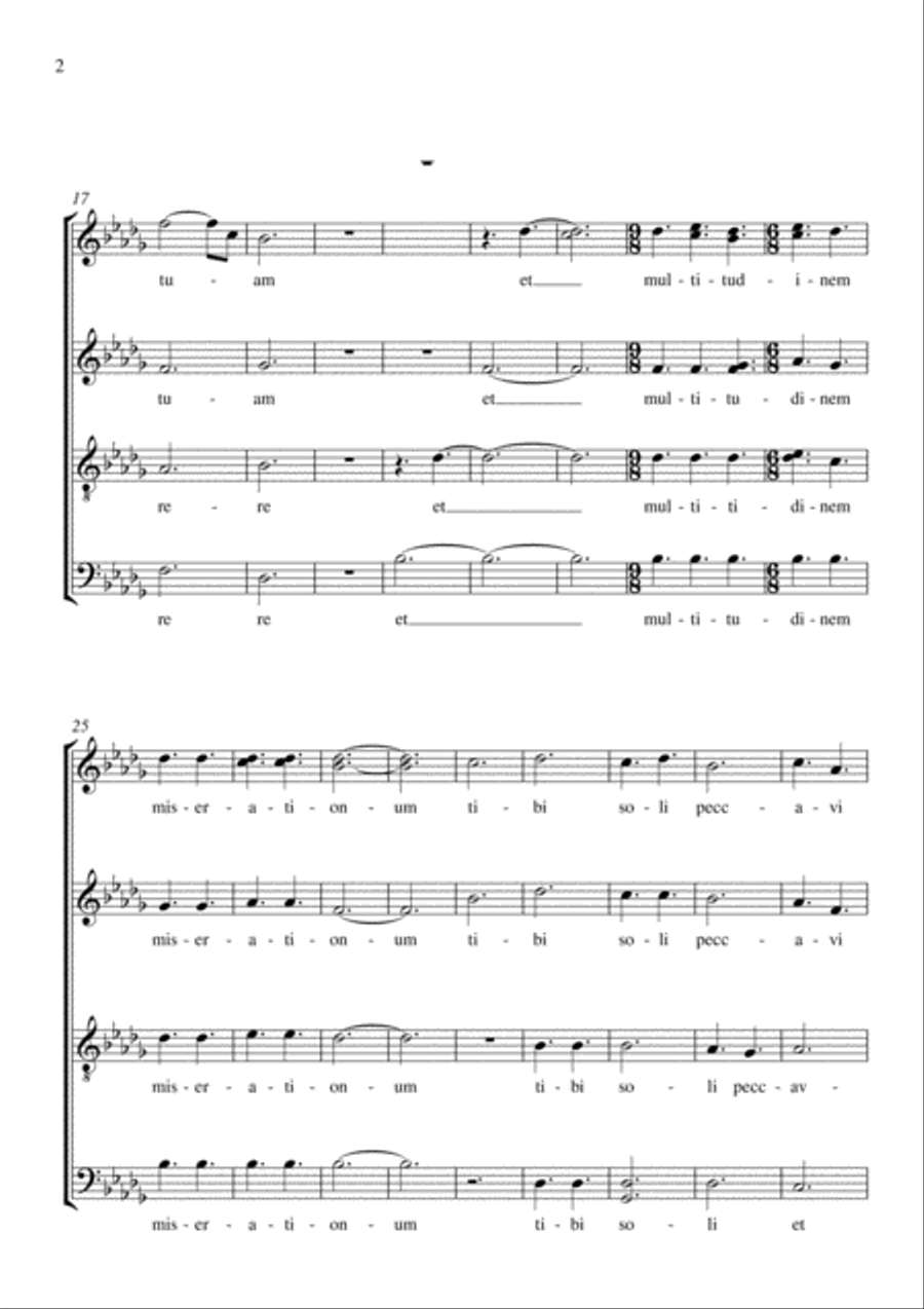Miserere 4-Part scores gallery preview page 2