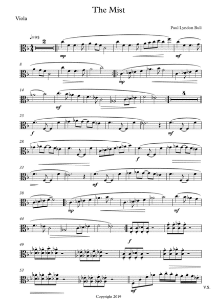 The Mist - Viola Part Viola Solo - Digital Sheet Music