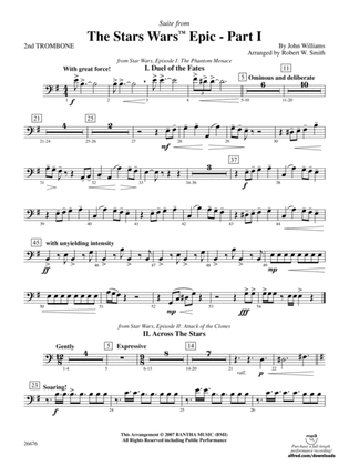 Suite from the Star Wars Epic -- Part I: 2nd Trombone