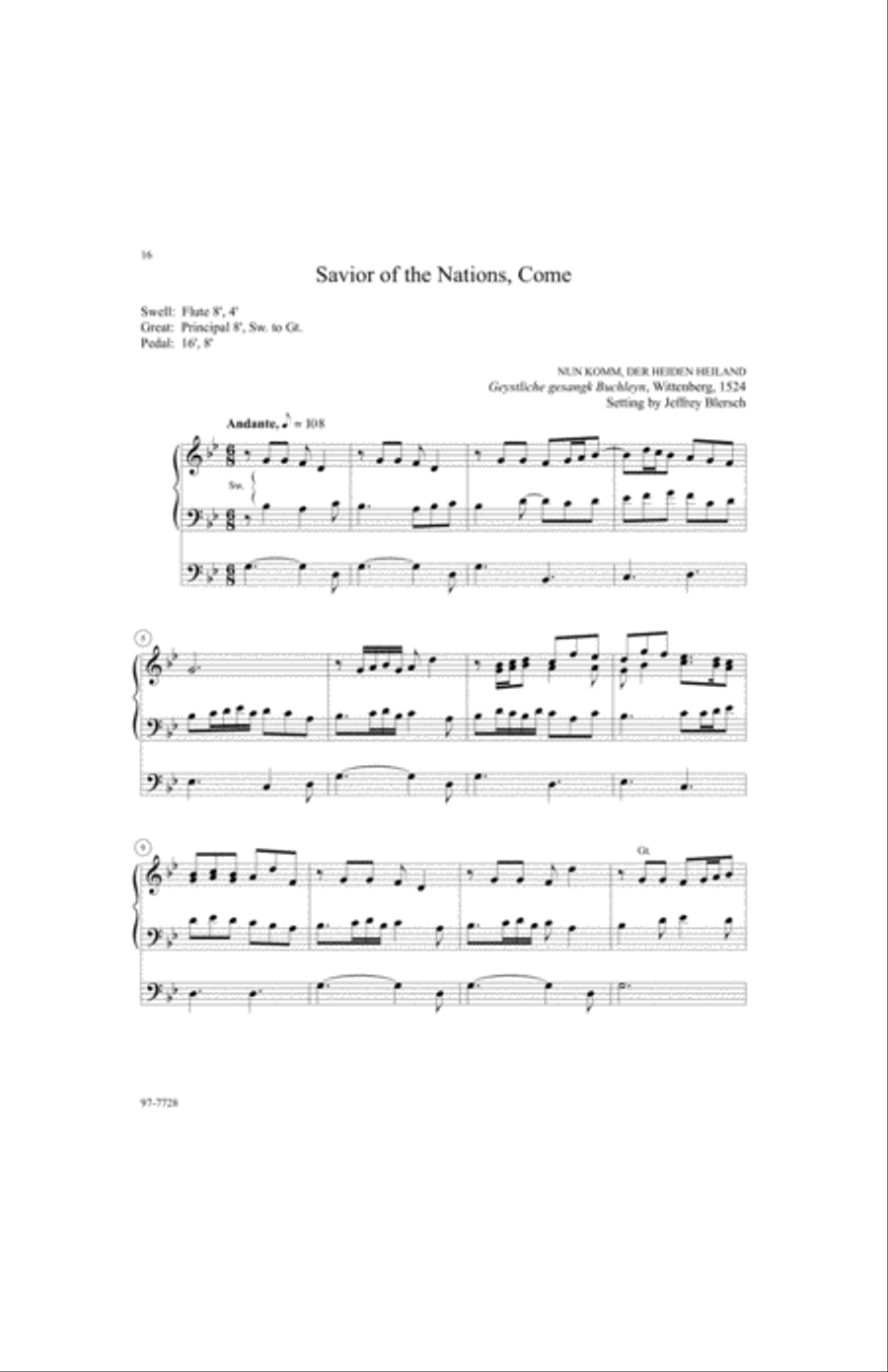 How Shall I Meet You: Seven Organ Preludes for Advent Organ scores gallery preview page 5