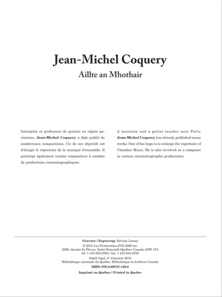 Aillte an Mhothair Aillte an Mhothair Guitar Ensemble scores gallery preview page 1