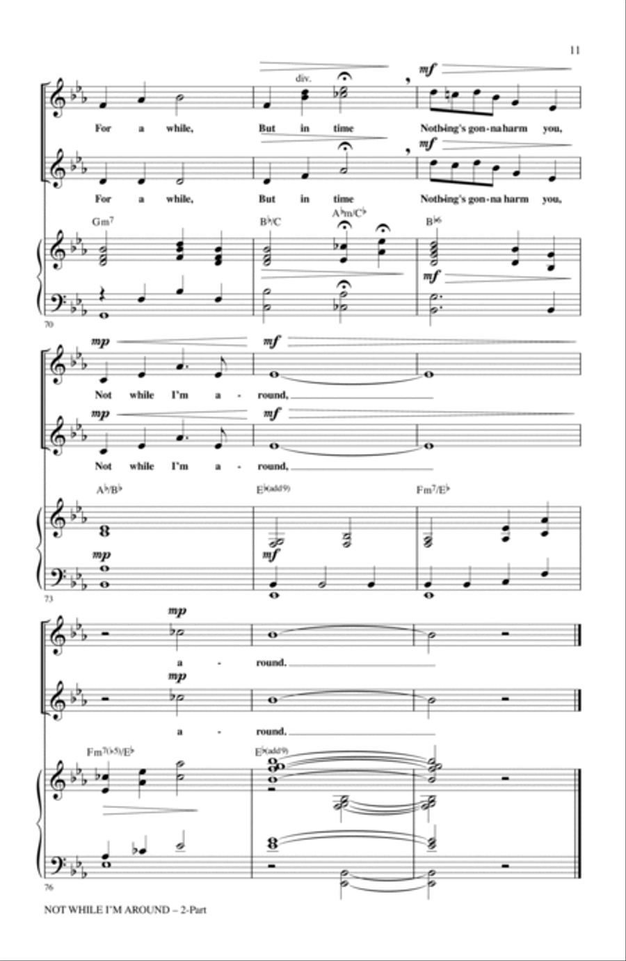 Not While I'm Around (from Sweeney Todd) (arr. Mark Brymer) 2-Part scores gallery preview page 9