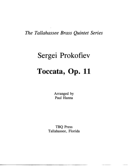 Toccata, Op. 11