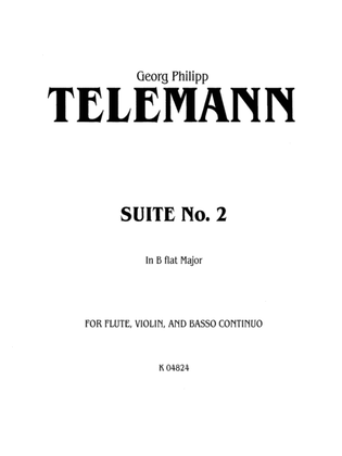 Book cover for Telemann: Suite No. 2 in B flat Major
