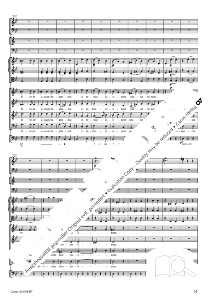 Missa Sancti Bernardi von Offida in B 4-Part scores gallery preview page 66