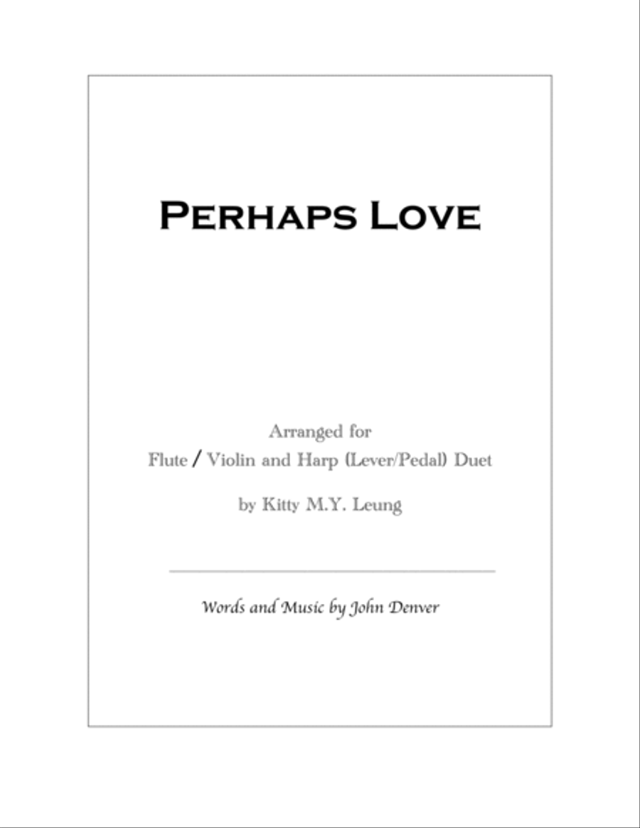Perhaps Love Perhaps Love Small Ensemble scores gallery preview page 1