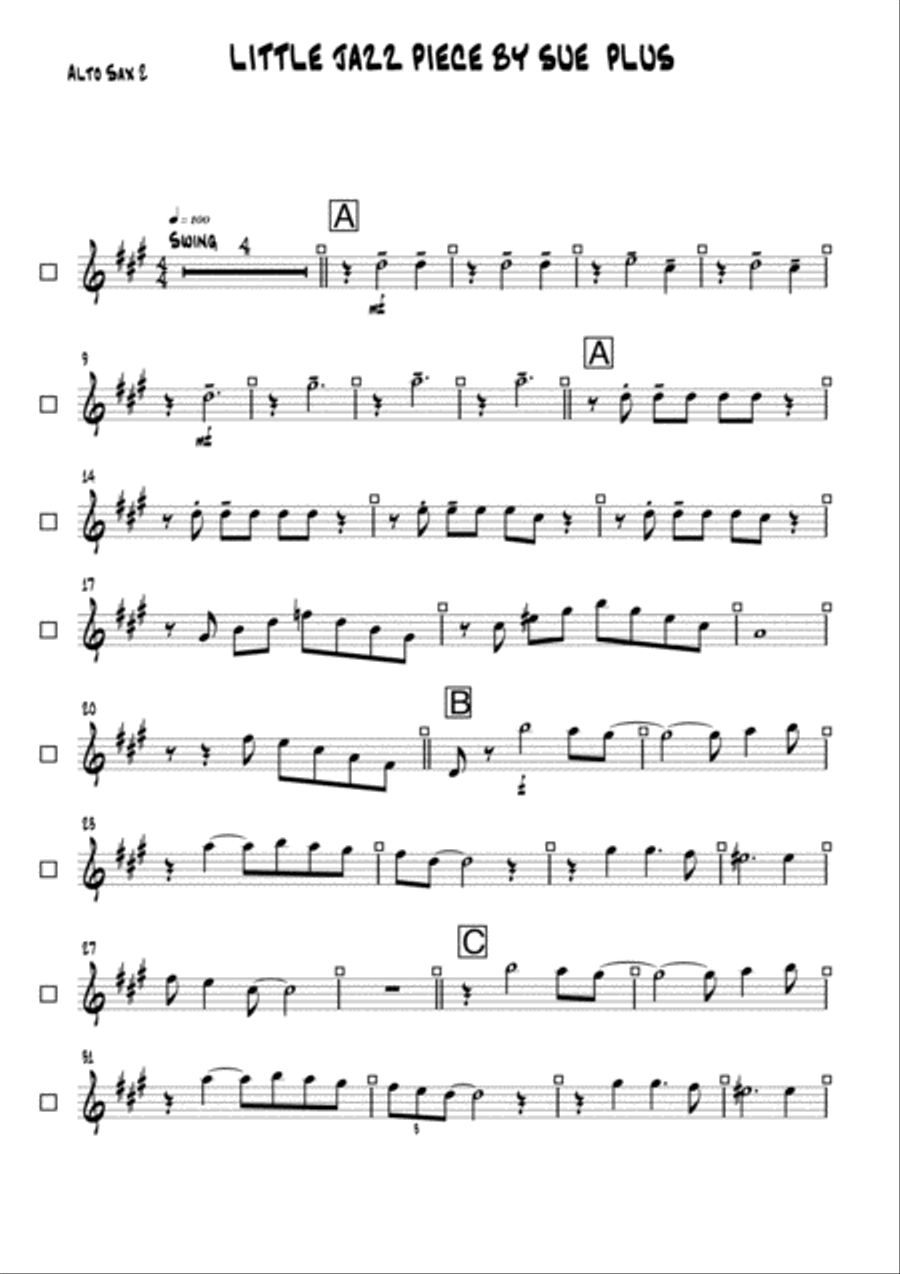 we are a swing band - little jazz piece with parts for brass added Jazz Ensemble scores gallery preview page 5